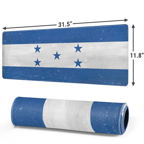 Honduras Flag Distressed Gaming Mouse Pad